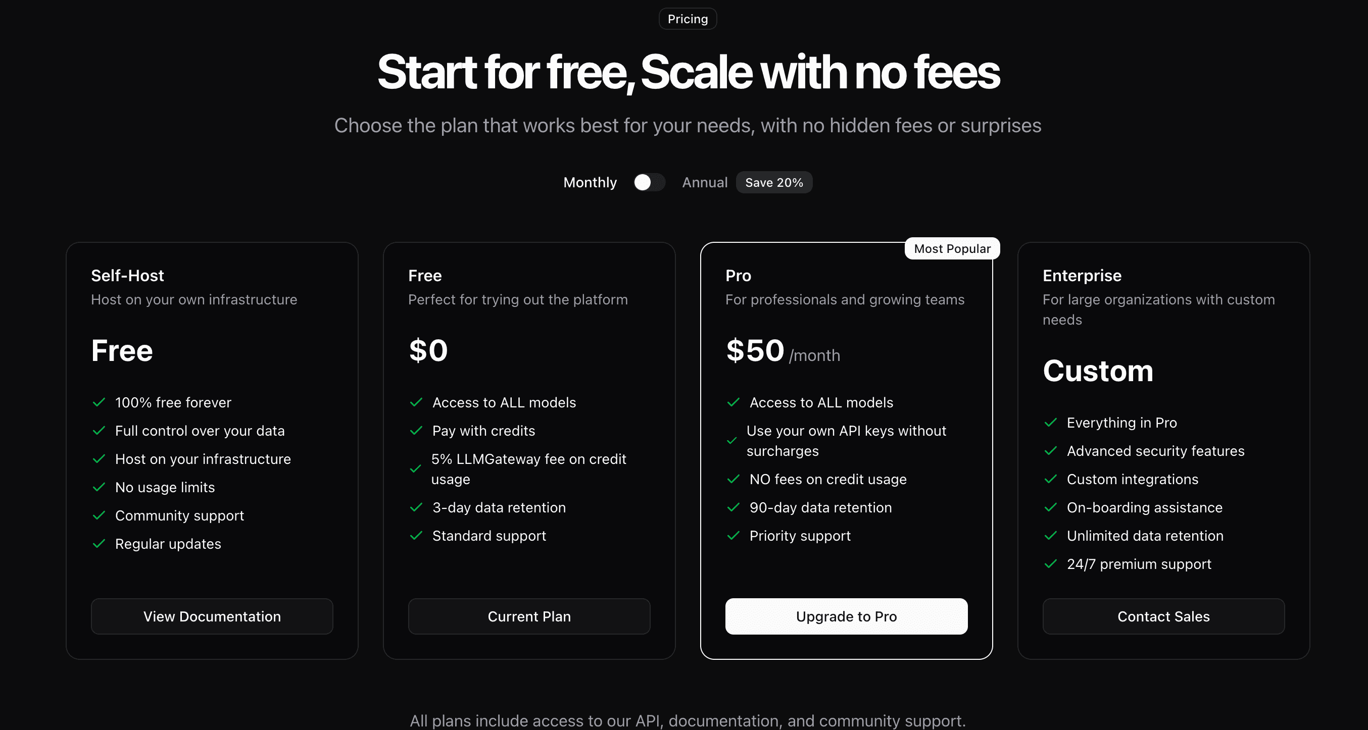 Pro subscription dashboard showing provider key management and billing controls