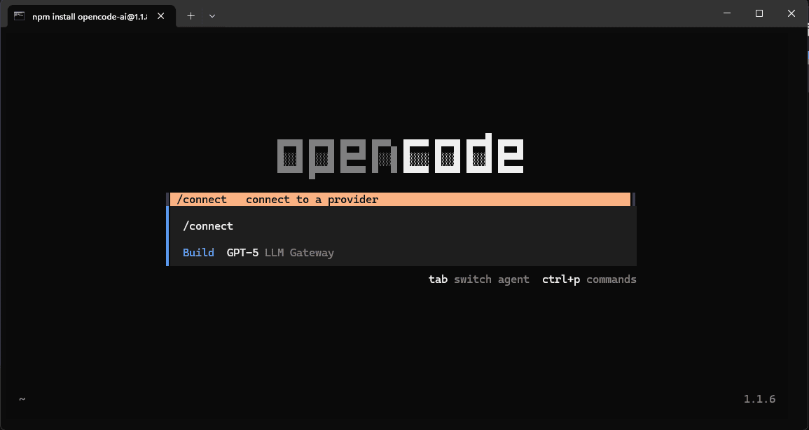 OpenCode Connect Command